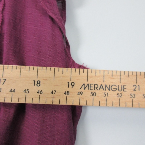 Anthropologie Vanessa Virginia Mini Dress L Purple Cotton Lace Ruffle Boho 430 - Picture 12 of 13